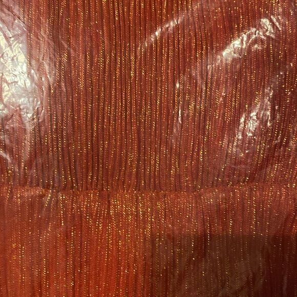 NWT Baltic Born Arizona Shimmer Midi Sunset Orange Shimmer Long Sleeve Dress - Picture 5 of 6